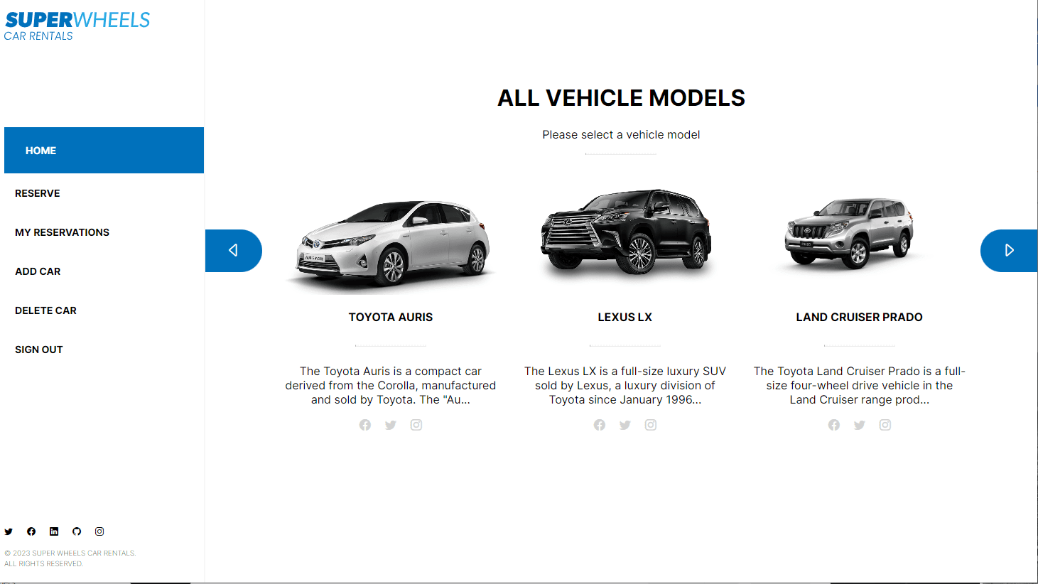 Super Wheels Car Rentals
